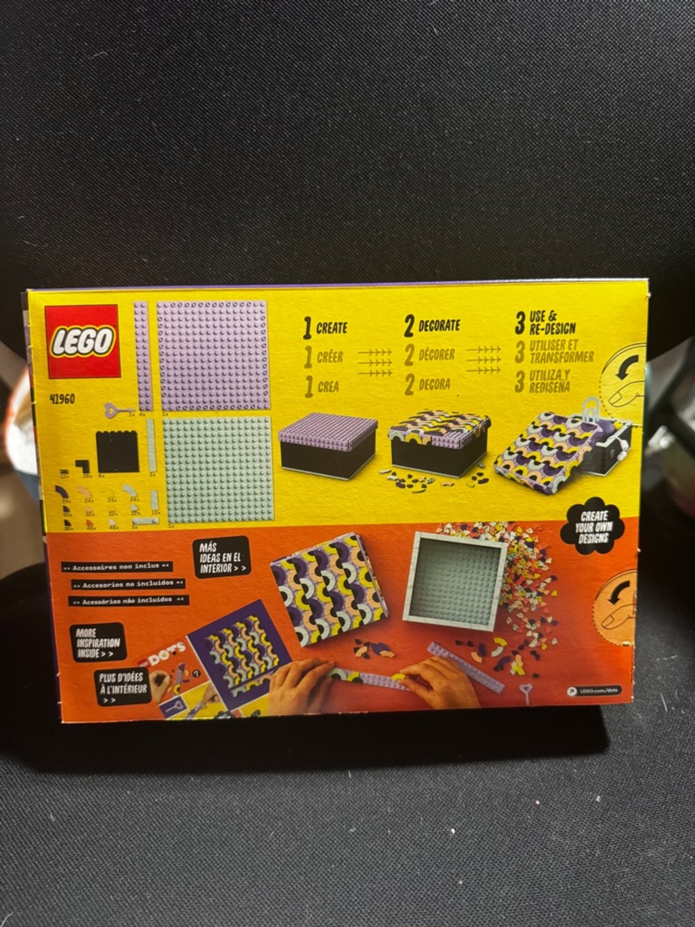 LEGO DOTS Big Box Craft Kit - Yellow, Purple, Pink, Black - Picture 2 of 5